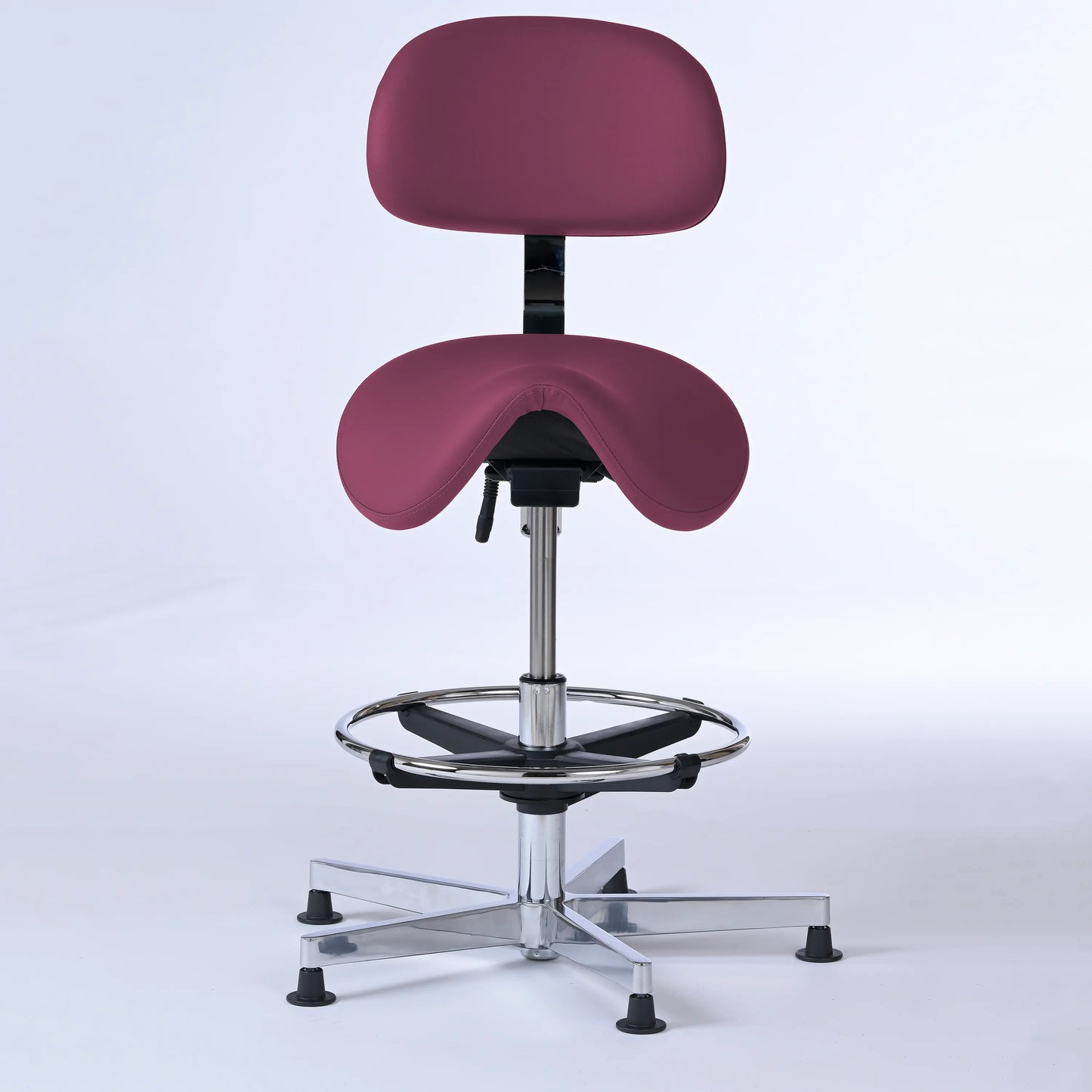 Stehhocker mit Rückenlehne Garwin – Gestell chrom mit Gleitern -  - Activeform