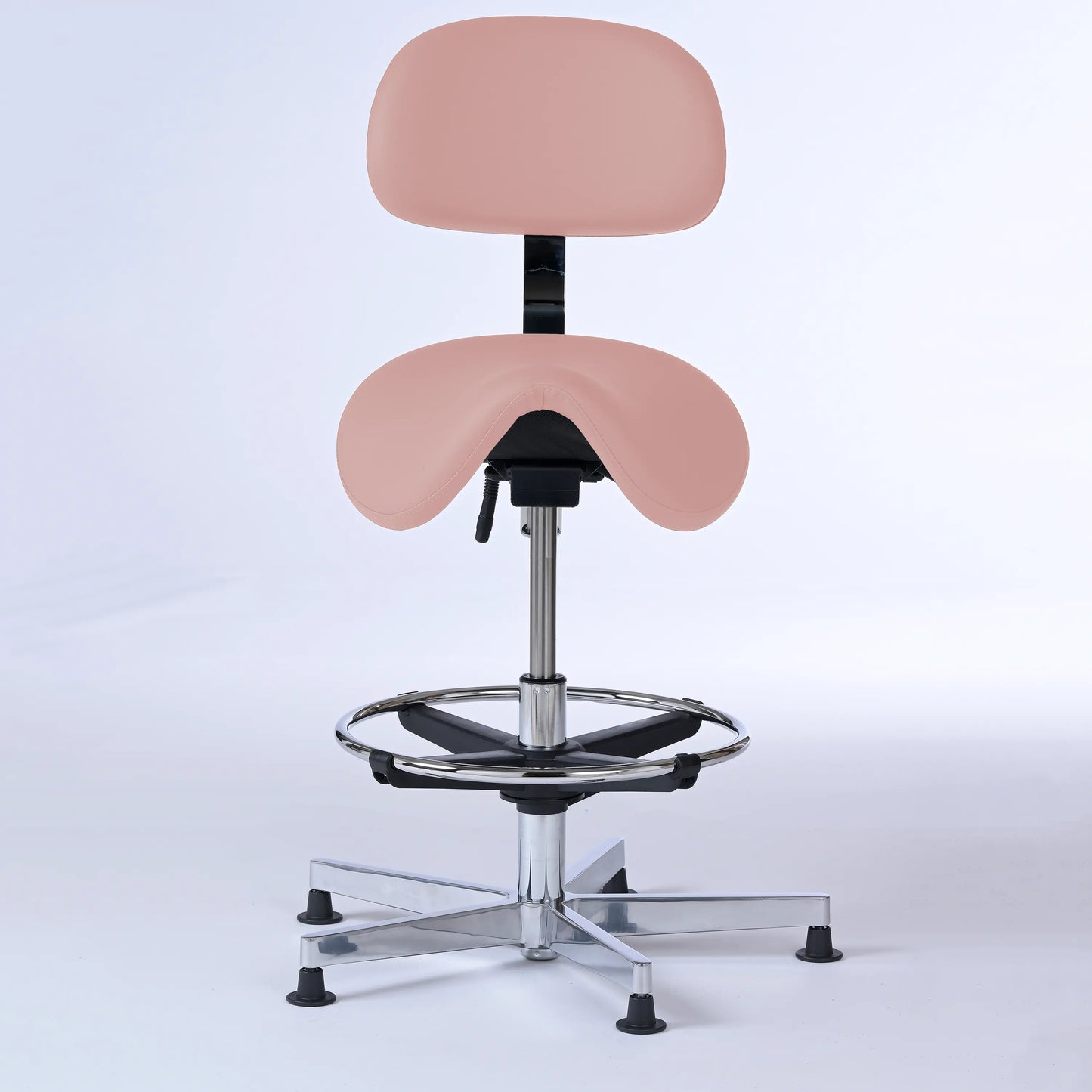 Stehhocker mit Rückenlehne Garwin – Gestell chrom mit Gleitern -  - Activeform