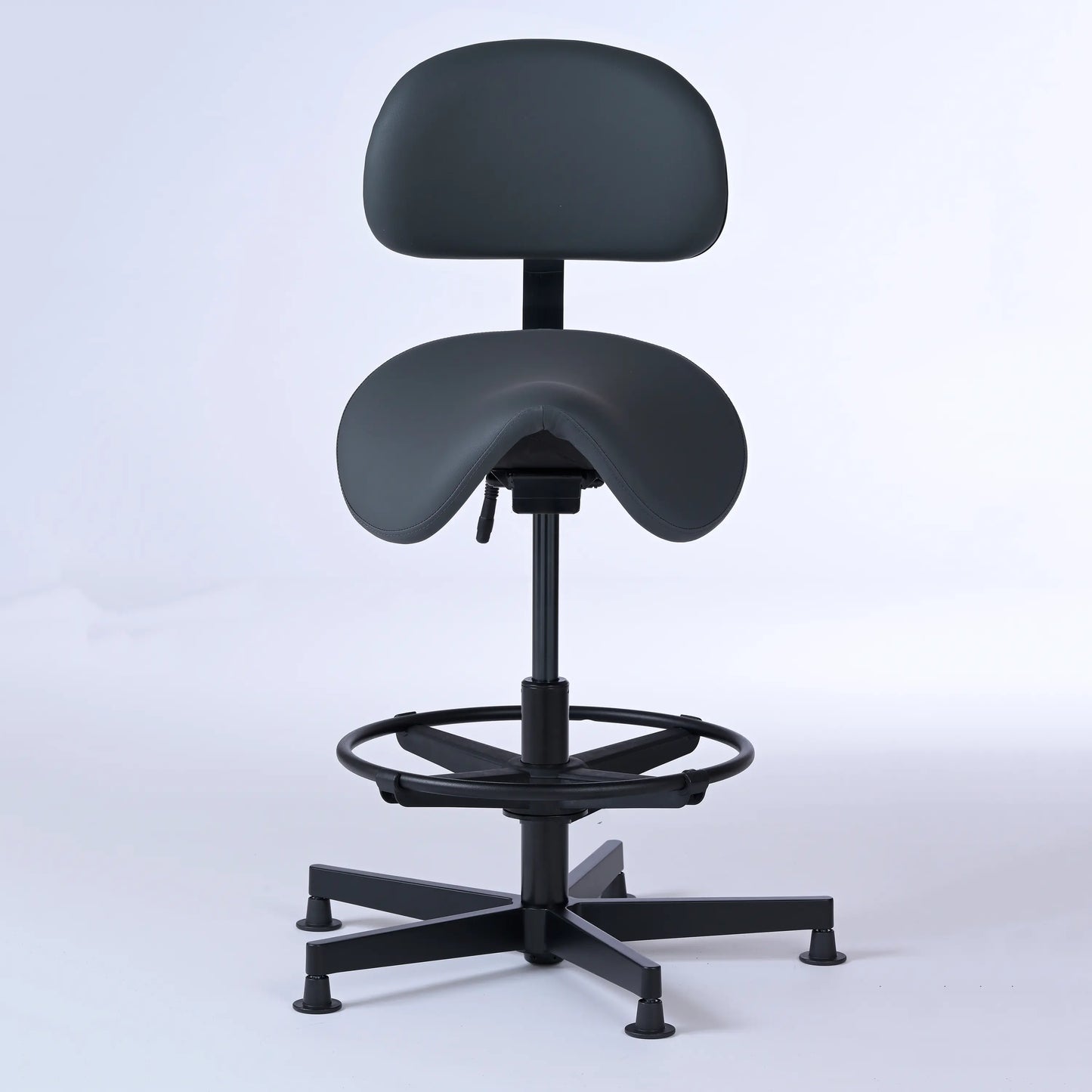 Stehhocker mit Rückenlehne Garwin – Gestell Aluminium mit Gleitern -  - Activeform