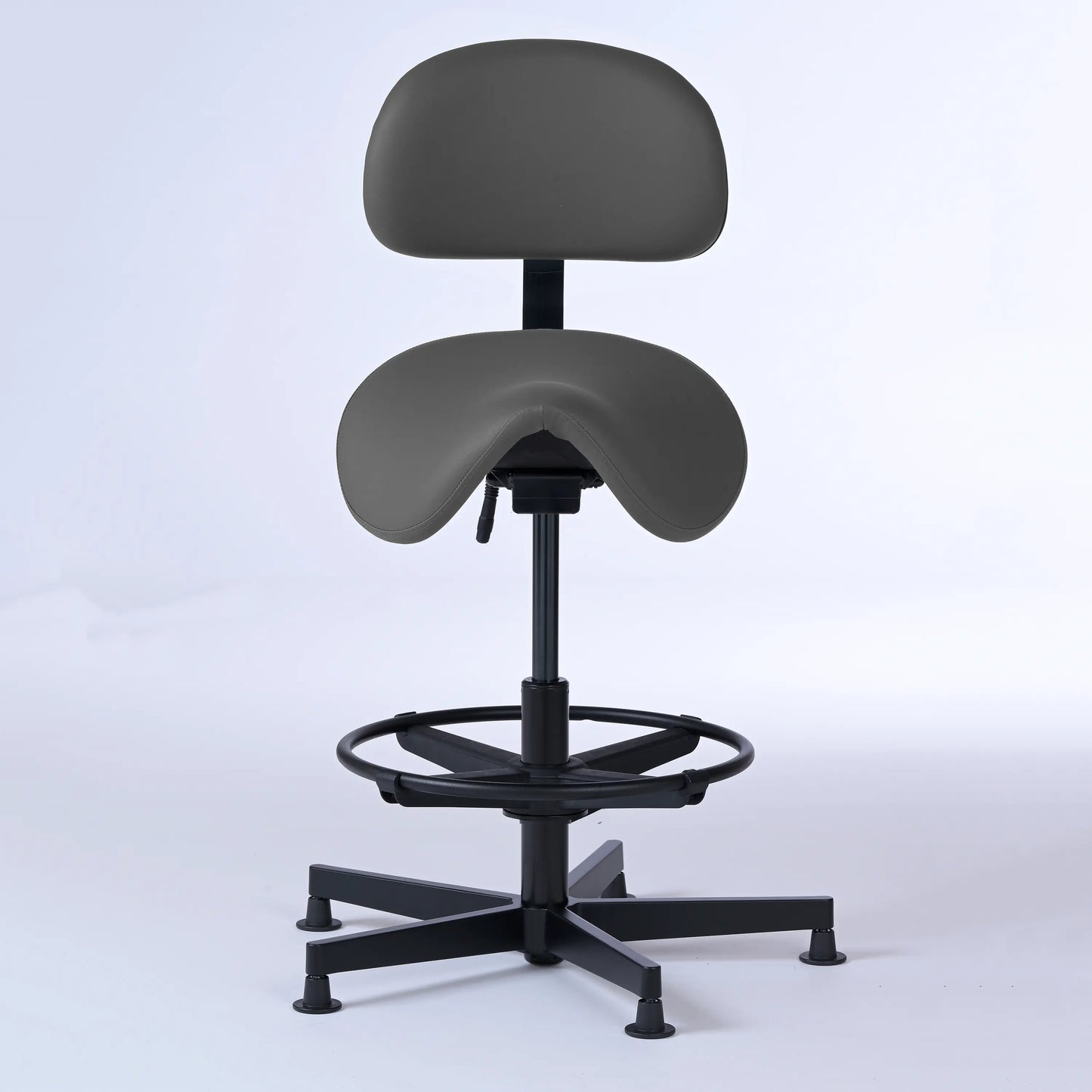 Stehhocker mit Rückenlehne Garwin – Gestell Aluminium mit Gleitern -  - Activeform