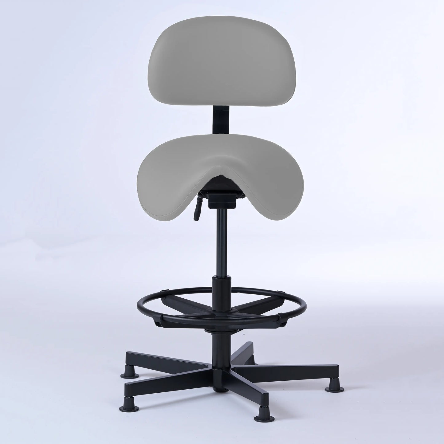 Stehhocker mit Rückenlehne Garwin – Gestell Aluminium mit Gleitern -  - Activeform