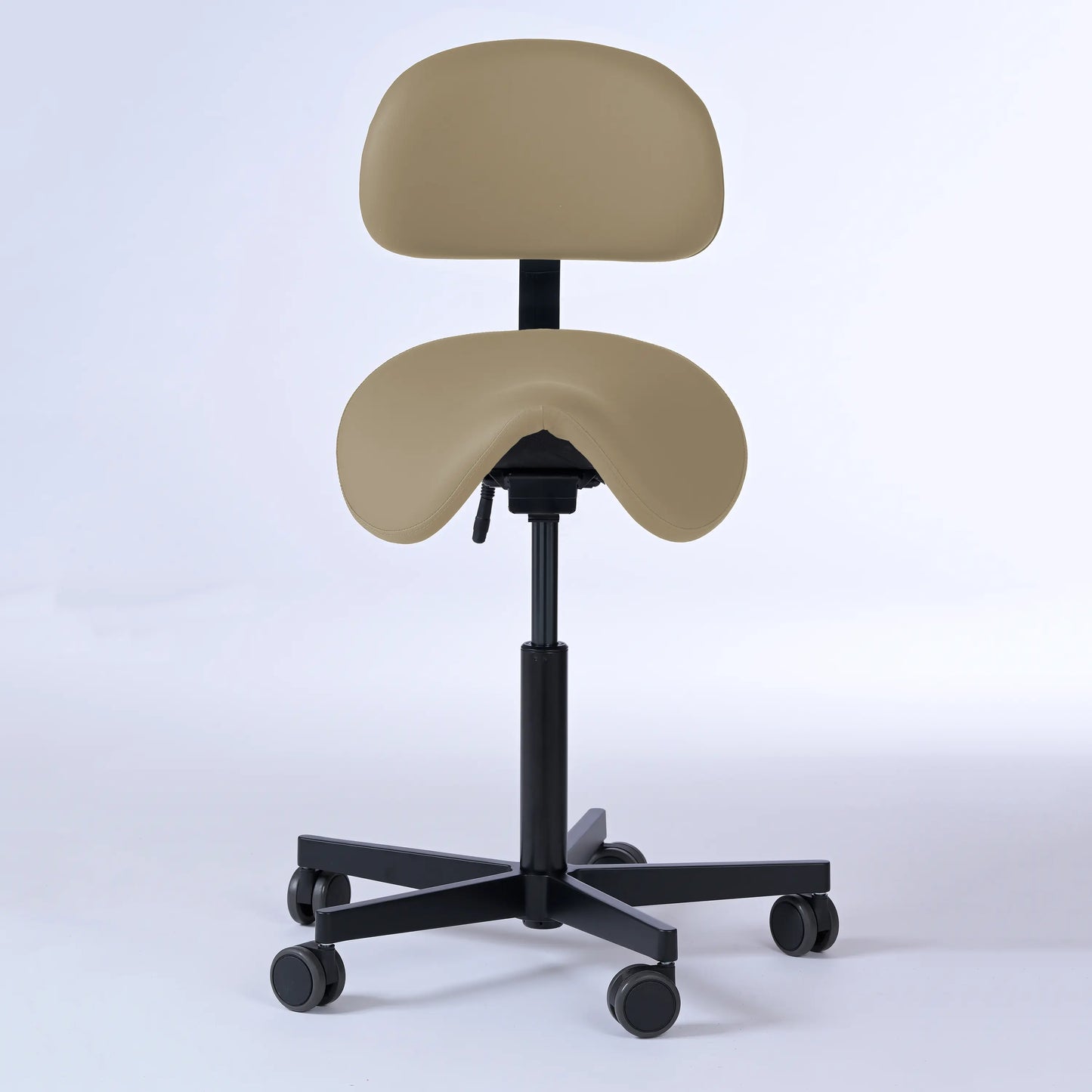 Sattelhocker mit Rückenlehne Garwin – Gestell Aluminium mit Rollen -  - Activeform