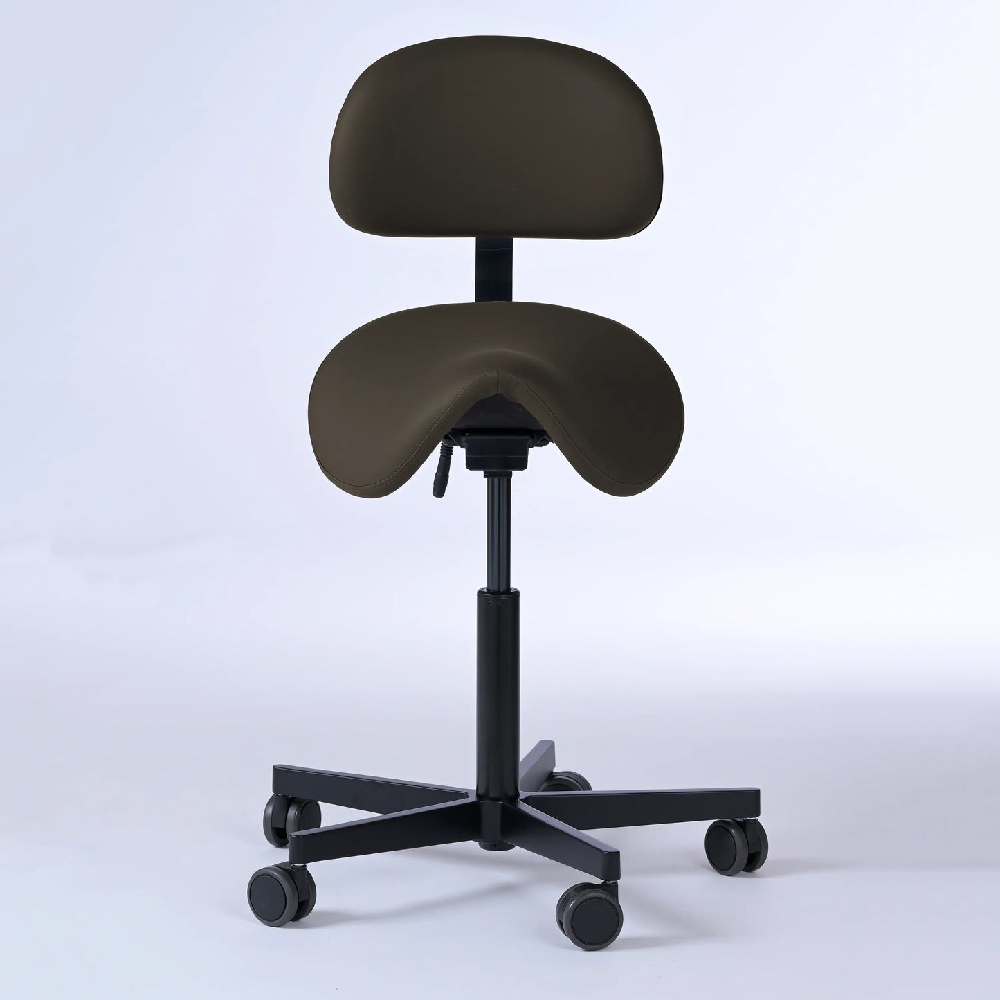 Sattelhocker mit Rückenlehne Garwin – Gestell Aluminium mit Rollen -  - Activeform