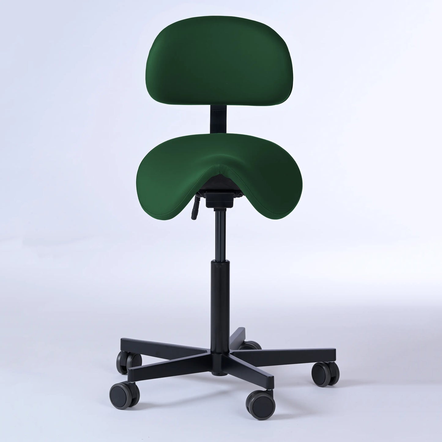 Sattelhocker mit Rückenlehne Garwin – Gestell Aluminium mit Rollen -  - Activeform