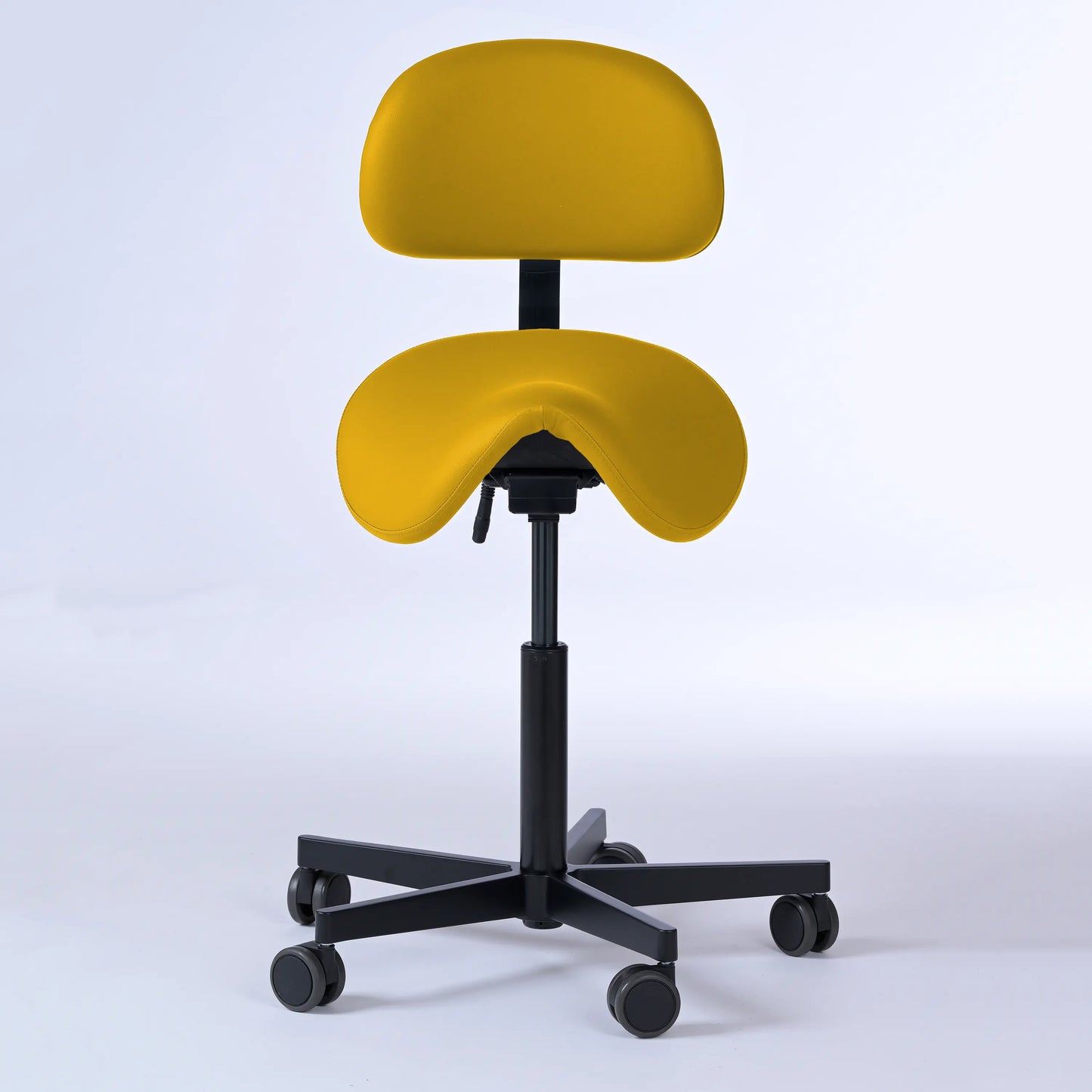 Sattelhocker mit Rückenlehne Garwin – Gestell Aluminium mit Rollen -  - Activeform