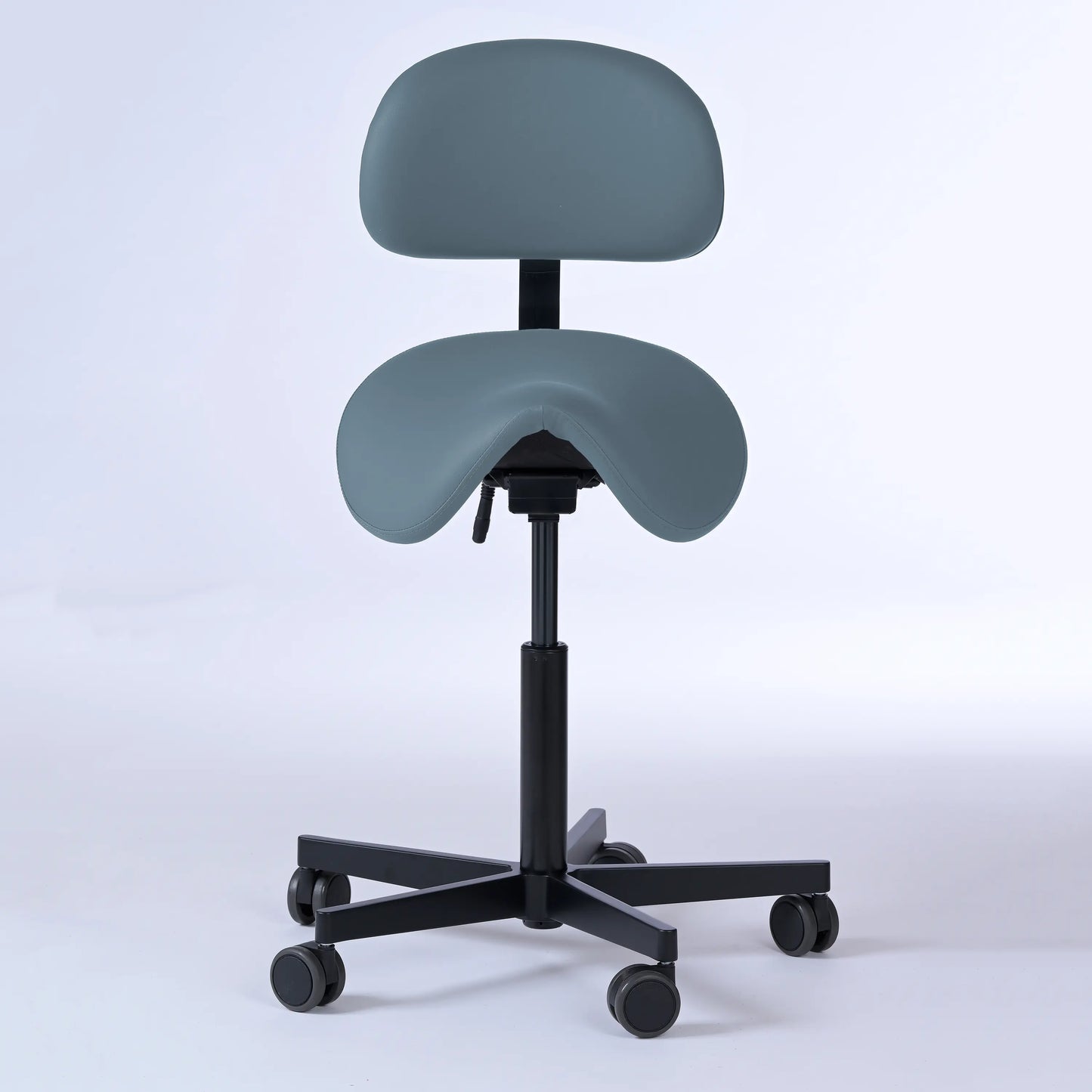 Sattelhocker mit Rückenlehne Garwin – Gestell Aluminium mit Rollen -  - Activeform