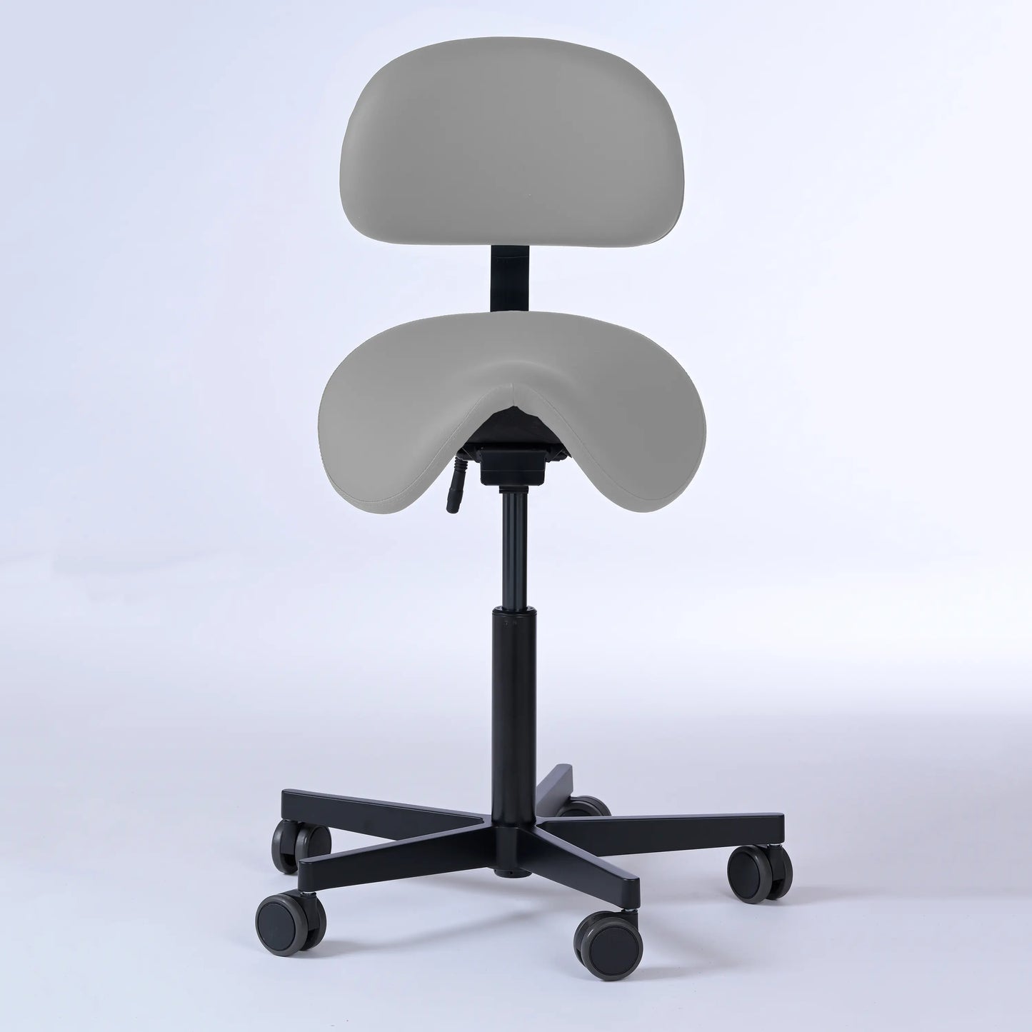 Sattelhocker mit Rückenlehne Garwin – Gestell Aluminium mit Rollen -  - Activeform