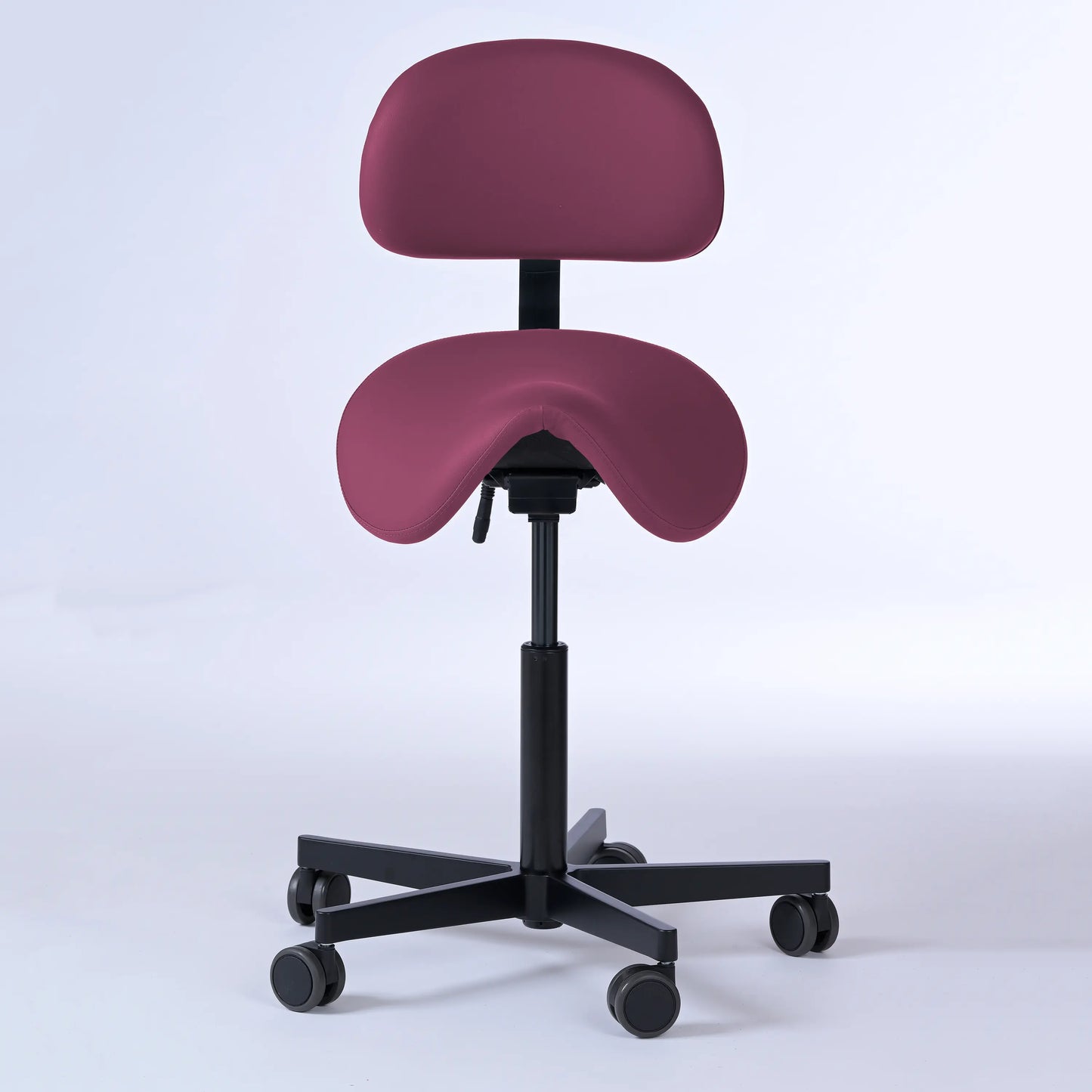 Sattelhocker mit Rückenlehne Garwin – Gestell Aluminium mit Rollen -  - Activeform