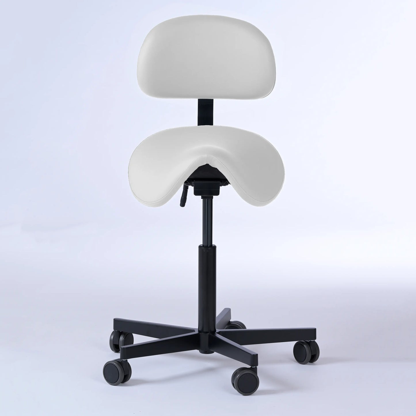 Sattelhocker mit Rückenlehne Garwin – Gestell Aluminium mit Rollen -  - Activeform